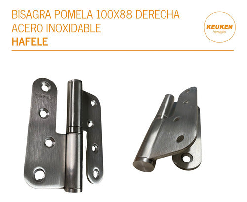 Bisagra Pomela 100 Mm Brazo Derecho Hafele 926.20.003 1