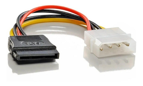 Cabo De Energia Molex Para Sata P/ Ssd, Hd E Gravador De Dvd 0