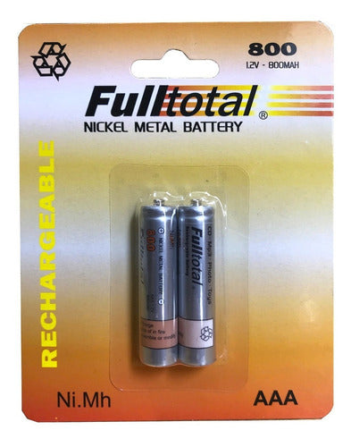 Pila Recargable Fulltotal Aaa 800mah Pack X 2 Pilas 2