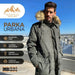 Men's Winter Parka Jacket, Lined with Gabardine, Fur Hood 1