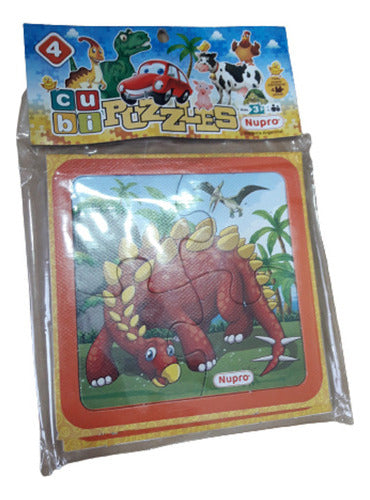 Juego Mesa Infantil Cubi Dinosaurio Nupro Games 4 Puzzle X 0