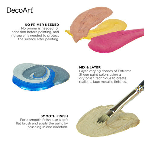 DecoArt 2 oz Rose Gold Extreme Sheen Paint 1