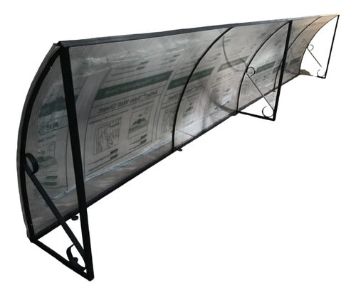 OESTE HOGAR Curved Iron and Polycarbonate Window Awning 2.80x70 0