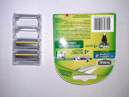 Schick Quattro 4 Titanium Sensitive - Pack with 2 Cartridges 5
