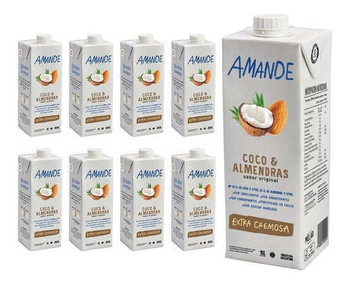 Amande Coconut and Almond Long Life Milk Pack of 8 0