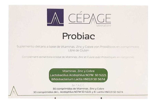 Dietary Supplement Cépage Probiac Acne x30 Tablets 1