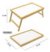 F01 Multi-Purpose Breakfast Tray Bamboo Melamine White 50 Cm 1