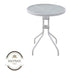 Outdoor Garden Balcony Round Glass and Iron Table 60cm 0