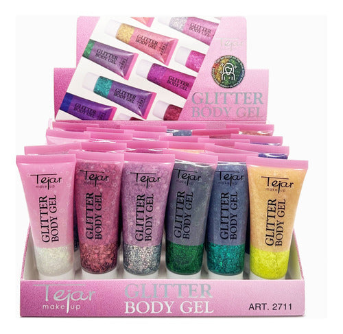 Tejar Glitter Body Gel Para Maquillaje Y Peinados (Pack X 3) 0