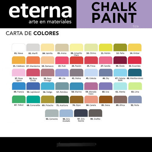 Eternal Chalk Paint 200 mL Various Colors 1