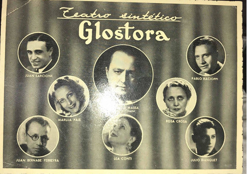 Antiguas Tarjetas Teatro Sintético Glostora 1