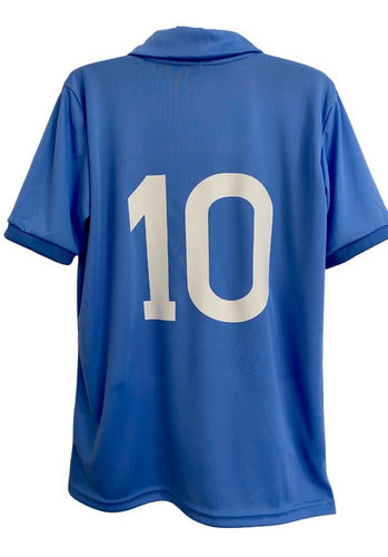 Napoli Buitoni Champion 1985 - 1986 Light Blue Retro T-Shirt 2