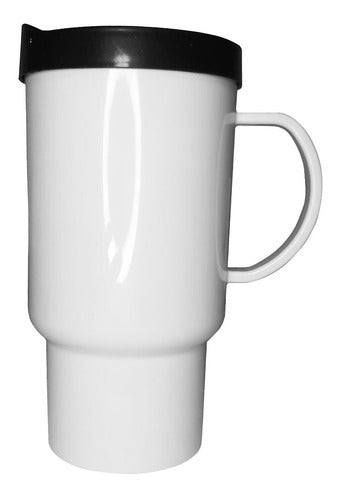 Sublimatable Polymer Mug with Black Sliding Lid x24 - Sublimatable 0