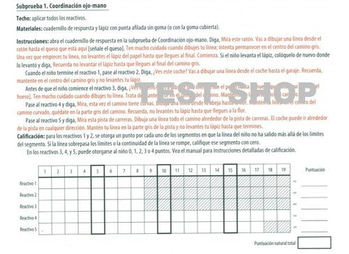 Test Dtvp 3 Método Evaluación Percepción Visual Frostig Prom 2