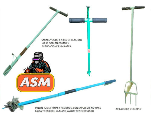 Aireador Para Cesped Y Suelo Compactos De 3 Puntas Asm 4