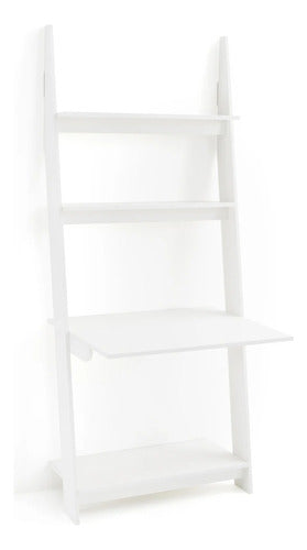 Scandinavian Style Ladder Desk with Upper Shelves (MAX) by Selassie Design 1