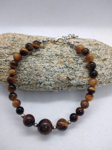 Gemas.Piedras Natural Stone Energetic Tiger Eye Adjustable Bracelet 1