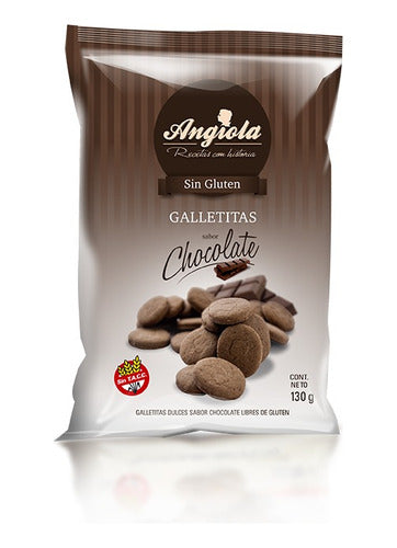 Angiola Galletitas Dulces Sin Tacc 3x 130gr Sabor Chocolate 0