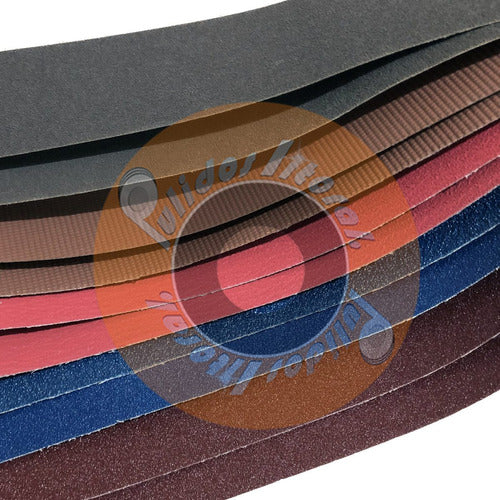 Complete Kit of 10 Sanding Belts 75x2000 for Knife Making Handles and Blades 0