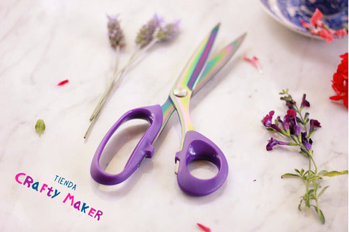 Tienda CraftyMaker Premium Violeta Tailor Scissors Steel Blade 25cm 4