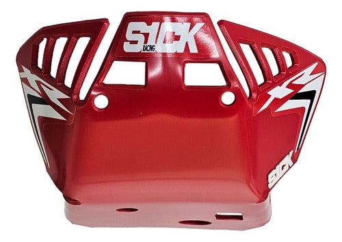 Sick Racing High-Impact Red Plastic Engine Guard with Tornado Decal 1
