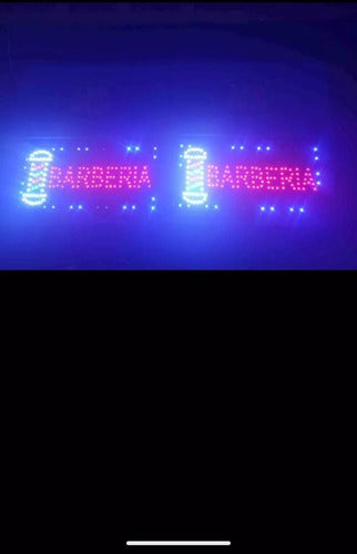 Cartel Led Barberia -abierto - Peluqueria - Cilindro Barbero 2