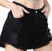 Go• By Loreley Perfect Fit Ripped Black Denim Shorts 2