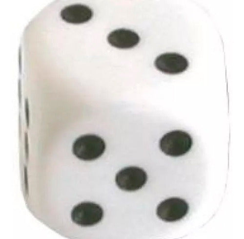 Generic 19 Mm White Urea Dice with Low Relief Dots - 100 Units 3