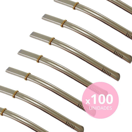 Mate Stanley Stainless Steel Flat Bronze Straw x 100 Units 1