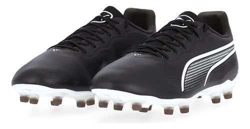 Puma King Pro Firm Ground Football Boots Unisex in Black and White 5