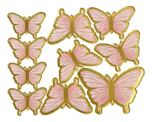 Cake Topper Mariposa Para Armar X10 Unid - Decoracion Torta 1