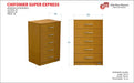 Laquered 5-Drawer Chest of Drawers Chiffonier Brand New in Box 6