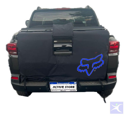 Chevrolet Montana Bike Rack Tailgate Cover with Fox Logo 6