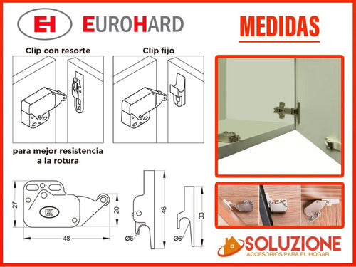 Reten Expulsor X 50 Unidades Para Bisagras Push Open Euroh 4