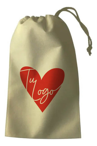 50 Eco Bags Logo Two Colors Both Sides 20x30 with Cord 7