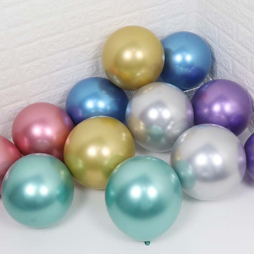 GN Violet Metallic Balloons for Parties - Pack of 10 3