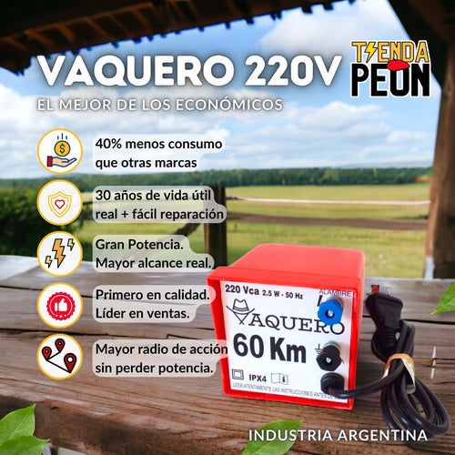 Boyero Eléctrico 60 Km 220v Vaquero 2 Joules Certificado 1