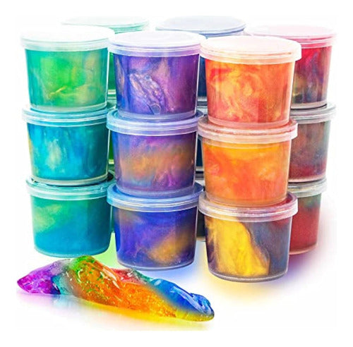 Pack of 24 Mini Slimes, Galaxy Slime Party Favors Kit for Kids 5-12 Years 0