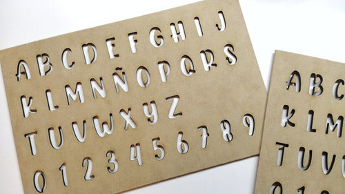 Letrografo Fibrofacil Stencil Letras Números Mdf 4