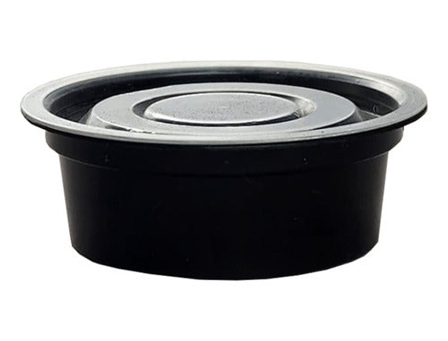 Plastivas Salsa Pot with Lid Black 25cc - Dips Delivery X2000 U 0