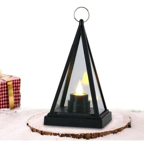 Generic Decorative Lantern with LED Candle Light - Vintage Battery Operated 1