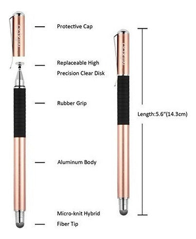 Lápiz Óptico Capacitivo Mixoo, Punta De Disco Y Punta De Fib 6