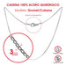 Men Women Cuban Link Chain Necklace Stainless Steel 3mm 17