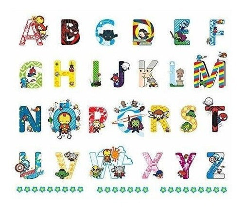 Ufengke Adhesive Decorative Wall Sticker Alphabet Design A 0