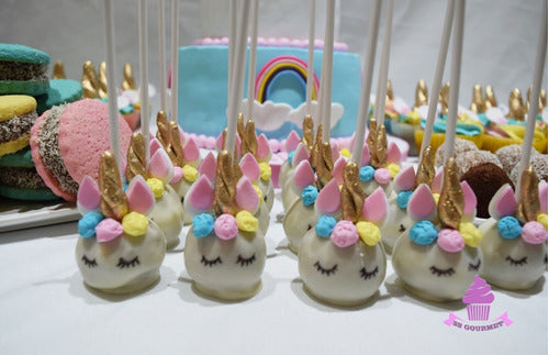 Seña 50% Mesa Dulce Unicornio 50 Personas Torta Cakepops Alf 0