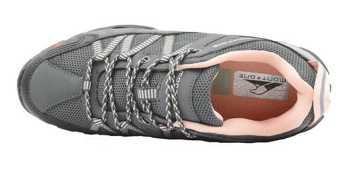 Montagne Women's Daylite Outdoor Trainer Sneakers - Gray and Pink 2