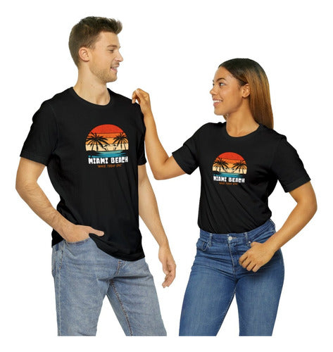 Premium Combed Cotton Miami Beach Casual T-Shirts 3