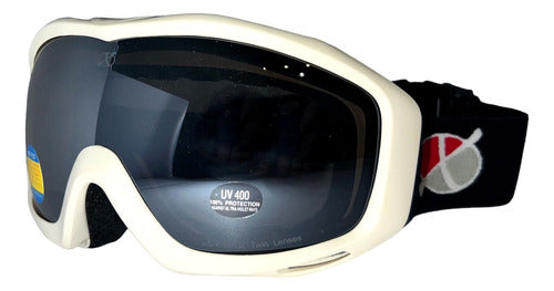 Jeans710 White Mirrored Snowboard Ski Goggles C.113 0