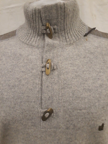 Kimuan High Neck Sweater with Metal Button Detailing 1