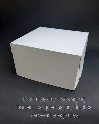 Caja Blanca Mini Torta Apertura Frontal X 10 Unid 15x15x12 3